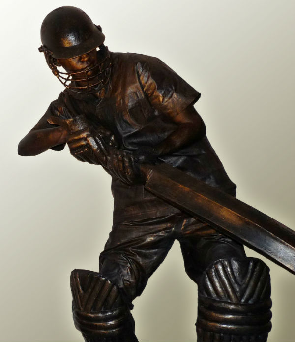 Cricketer Human Statue
